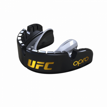 OPRO Self-Fit UFC  Gold Braces - Black/Silver