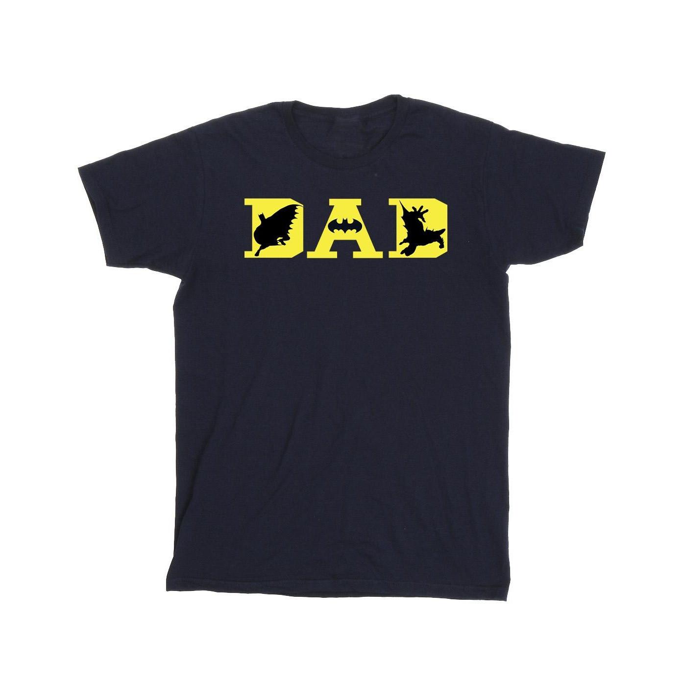 DC COMICS  Tshirt DAD WITH BAT ICONS 