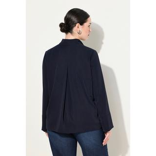 Ulla Popken Tunica abbottonatura nascosta collo alto maniche lunghe  