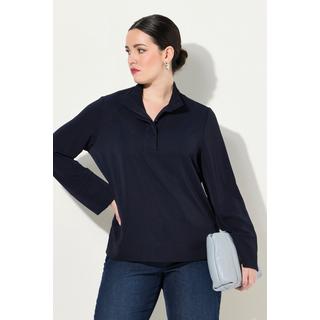 Ulla Popken Tunica abbottonatura nascosta collo alto maniche lunghe  