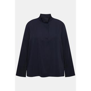 Ulla Popken Tunica abbottonatura nascosta collo alto maniche lunghe  