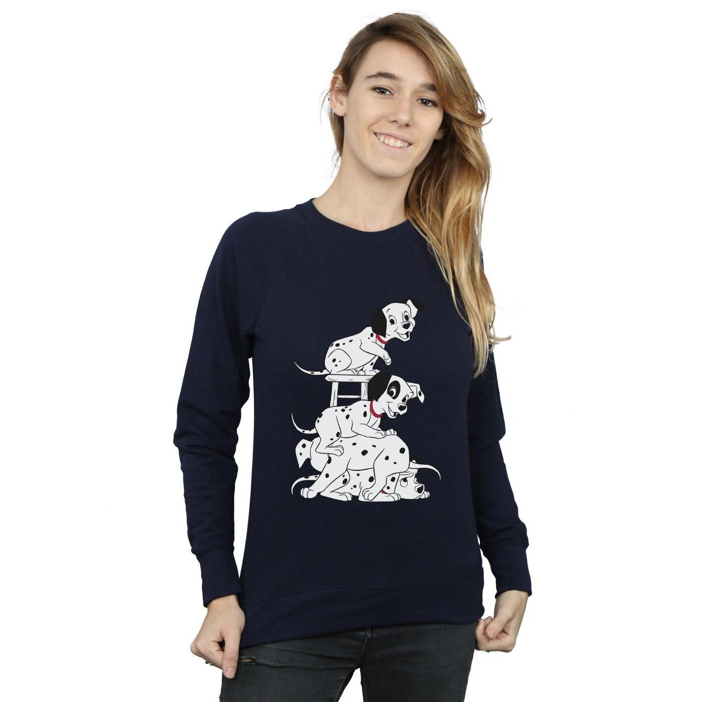 101 Dalmatians 101 Dalmatiens Sweatshirt Chiots Empilés  