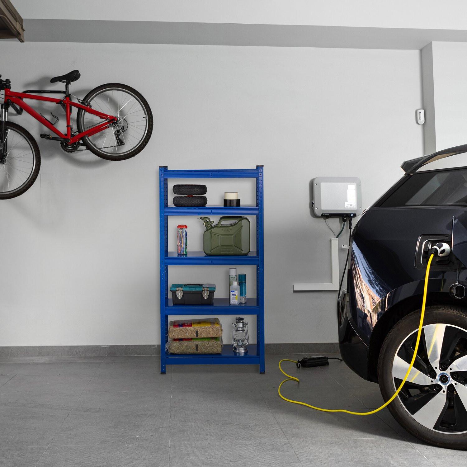 B2X Blaue stabile Metallregale 5 Ebenen  