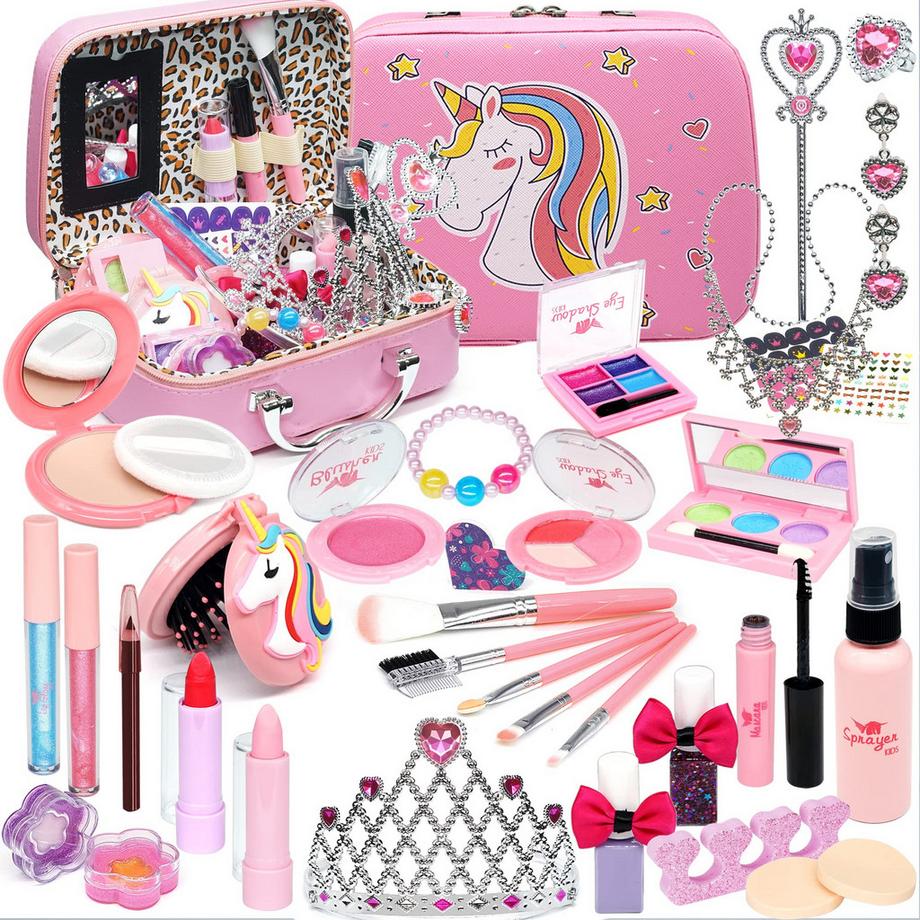 Activity-board  Maquillage lavable trousse de maquillage pour enfants set de maquillage pour enfants jeu de rôle cosmétique 