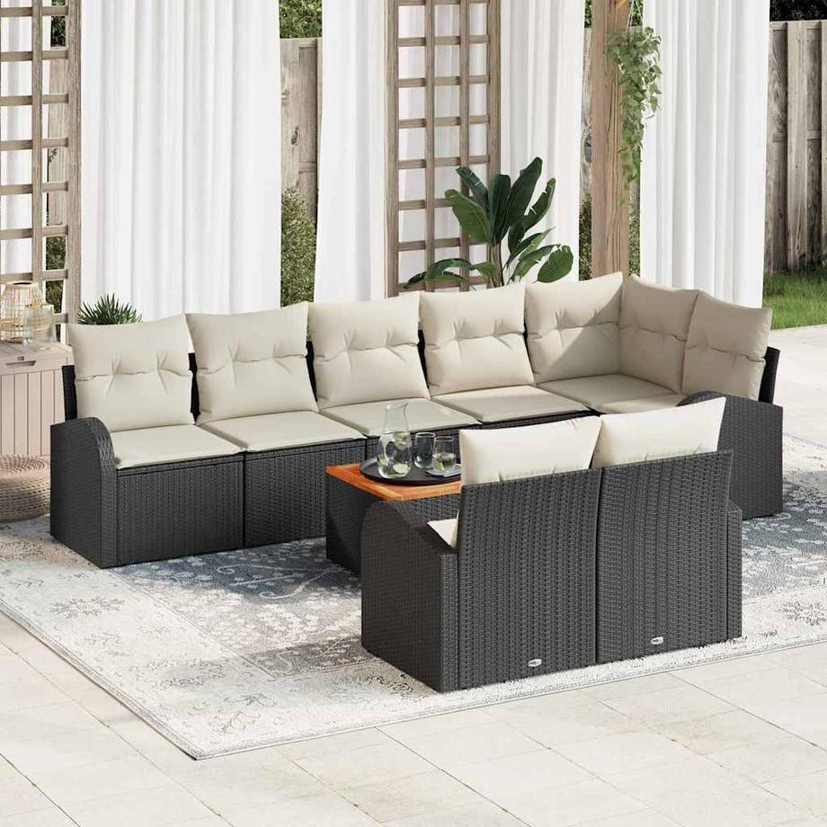 VidaXL Canapé de jardin poly rattan  