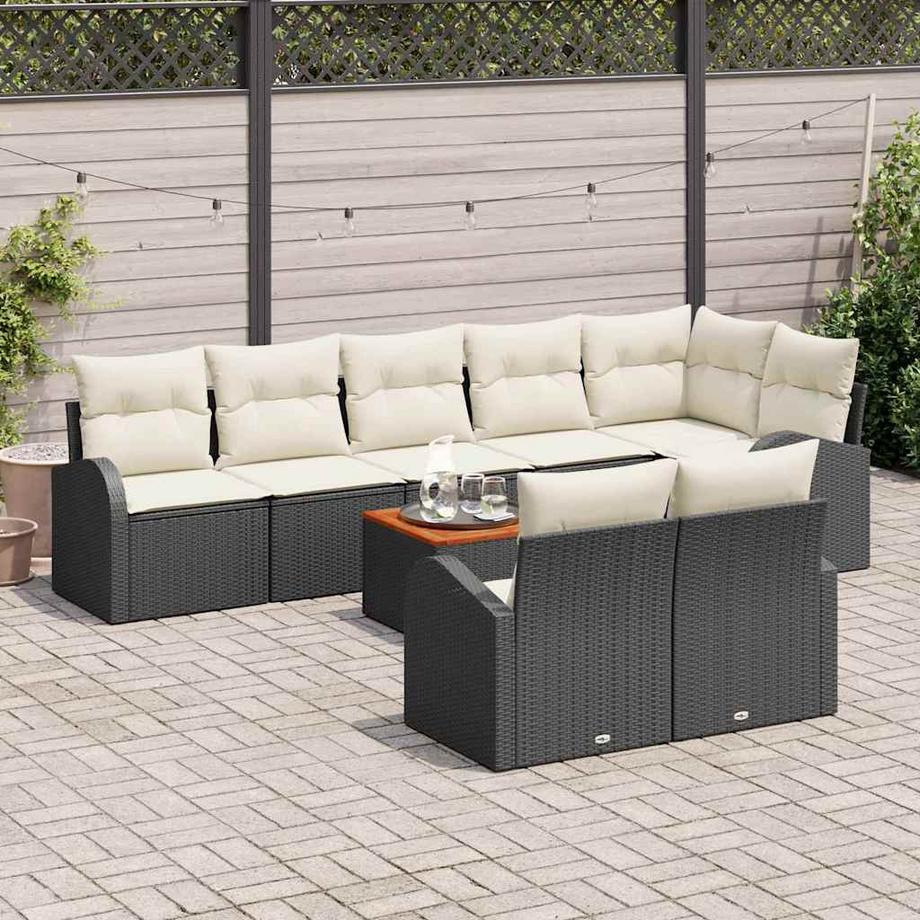 VidaXL Canapé de jardin poly rattan  
