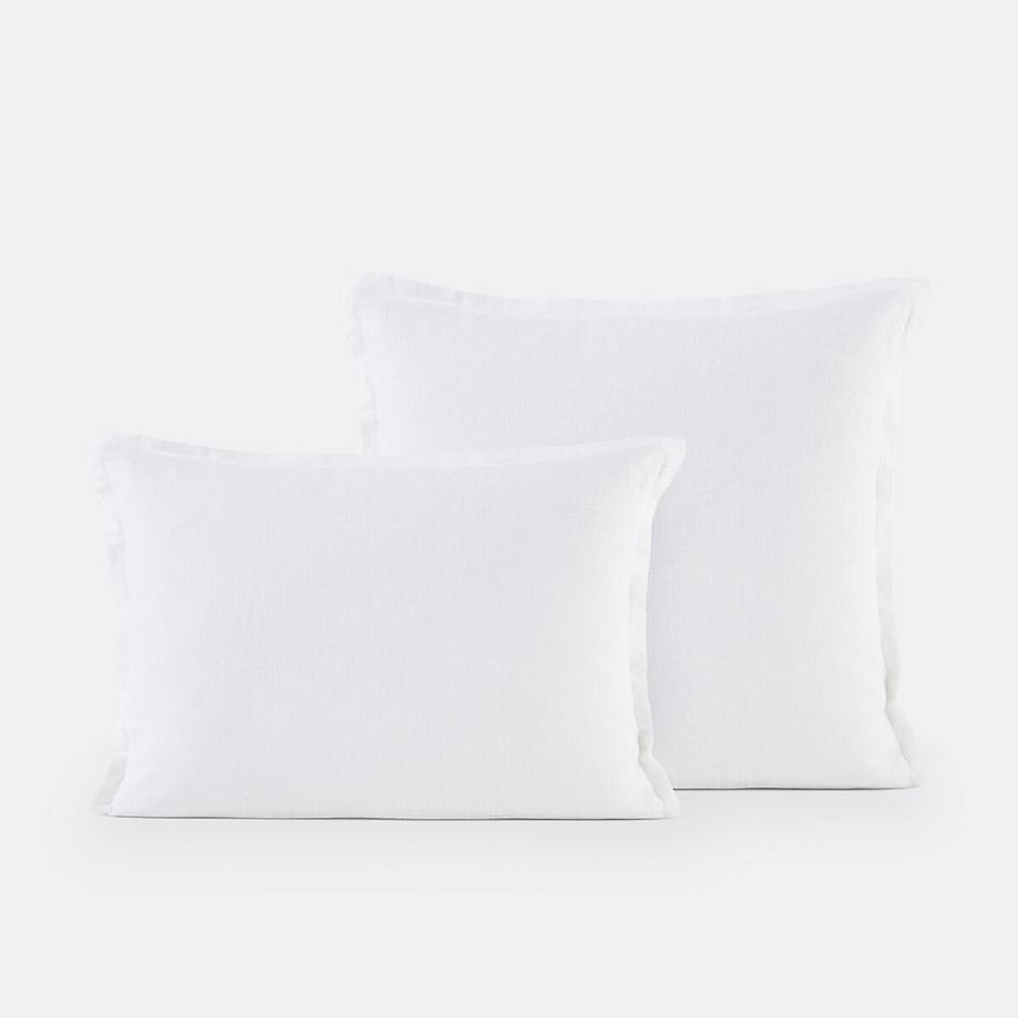 Taie d'oreiller en lin lavé