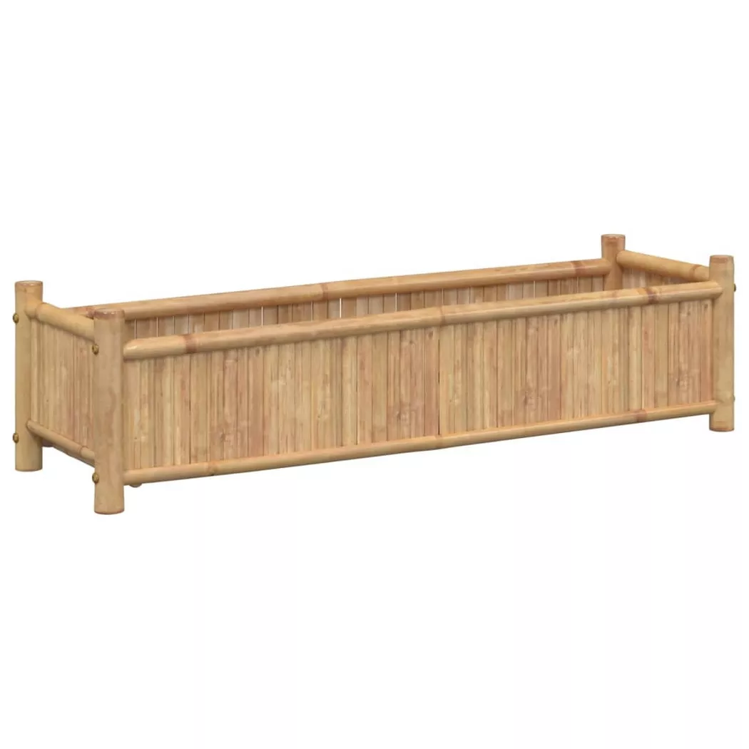 vidaXL Pflanzkübel 100x30x25 cm Bambus
