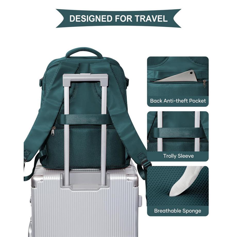 Only-bags.store Sac à dos de voyage pour bagage à main d'avion avec compartiment à chaussures et housse pour ordinateur portable  