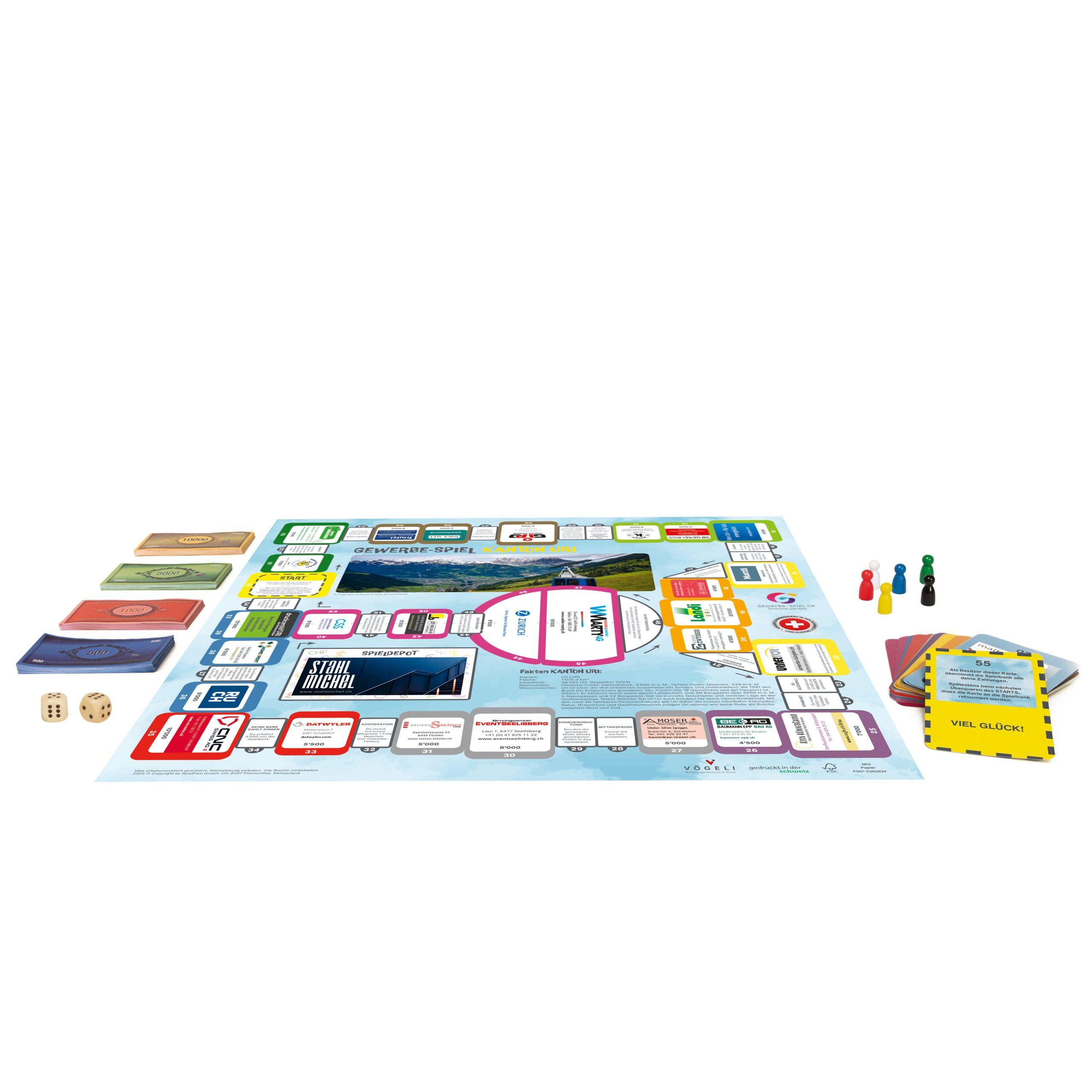 GEWERBE-SPIEL  Brettspiel KANTON URI (Deutsch) 