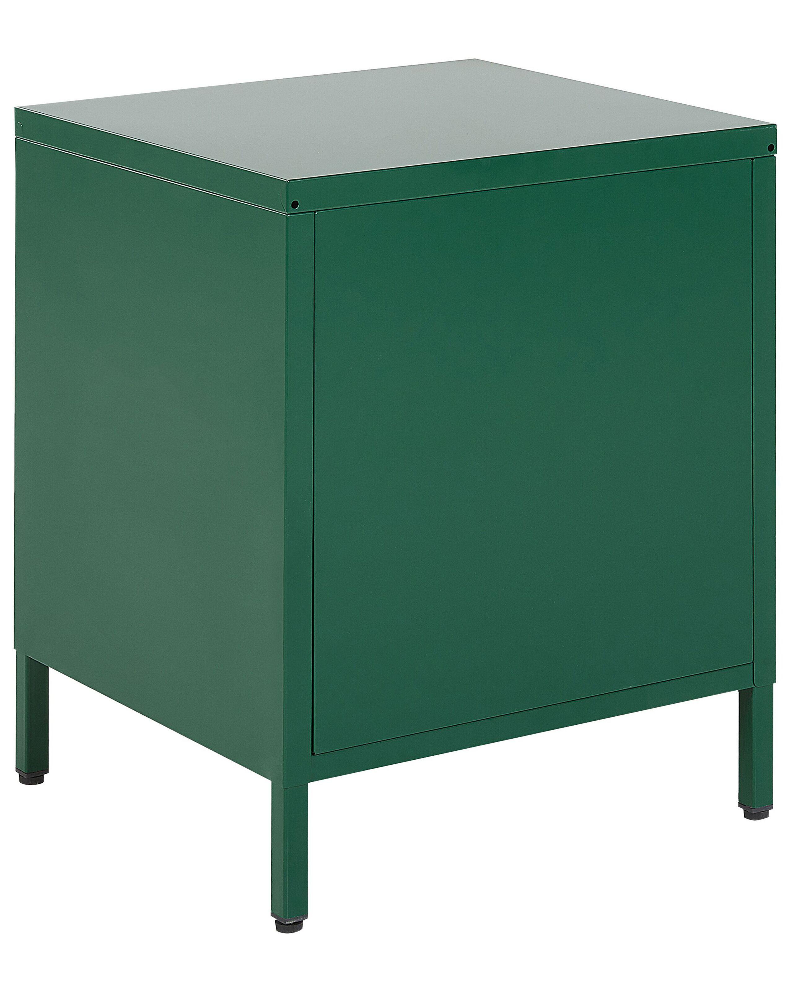 Beliani Table de nuit à 2 tiroirs en Acier Moderne MALAVI  