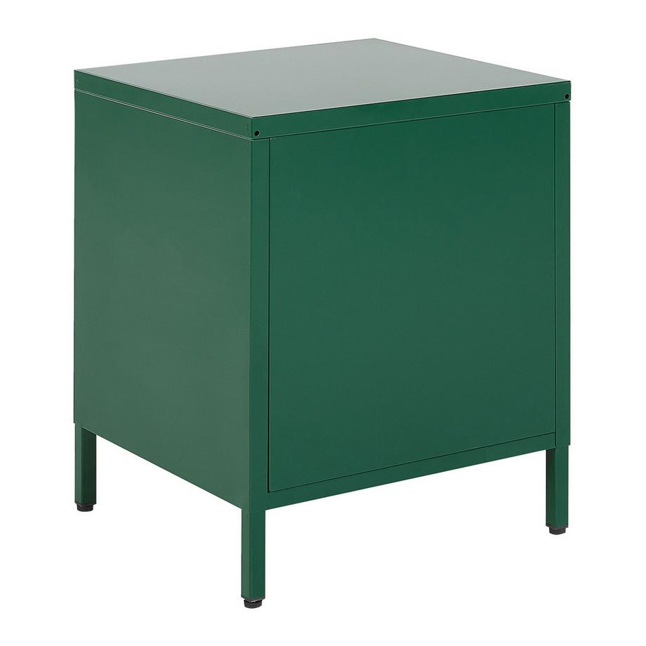 Beliani Nachttisch mit 2 Schubladen aus Stahl Modern MALAVI  