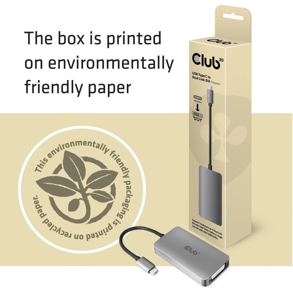 Club3D  Club3D USB-C zu DVI-I Aktiv Adapter 