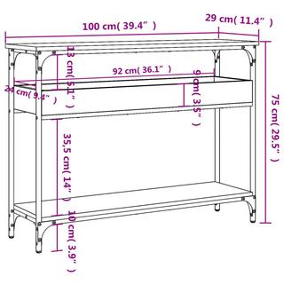 VidaXL Table console bois d'ingénierie  