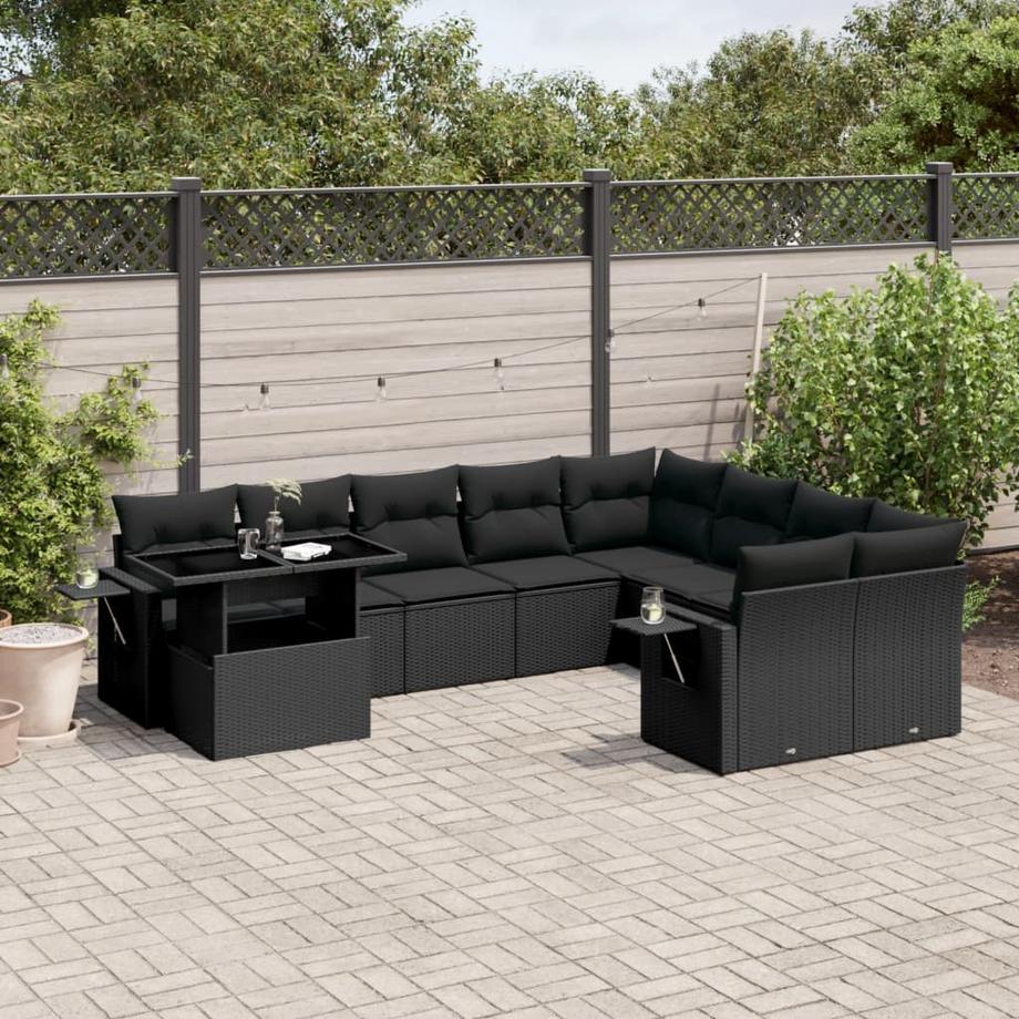 VidaXL set divano da giardino Polirattan  
