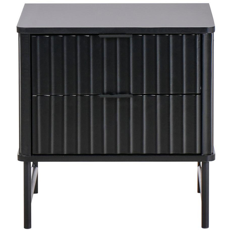 Beliani Comodino 2 cassetti en Fibra a media densità (MDF) Moderno GLASTONBURY  