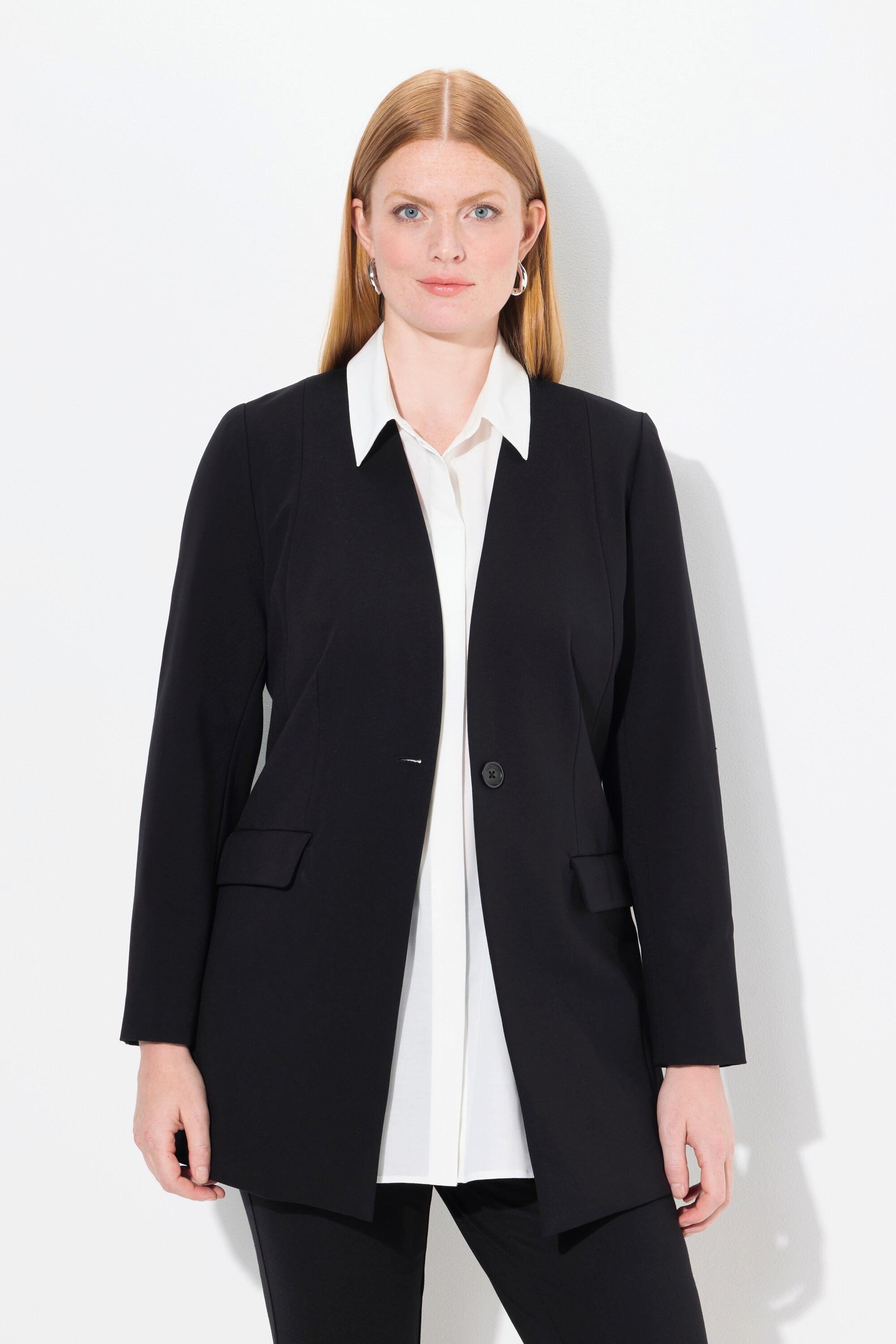 Ulla Popken Punto di Roma Blazer Col V Fermeture Bouton  