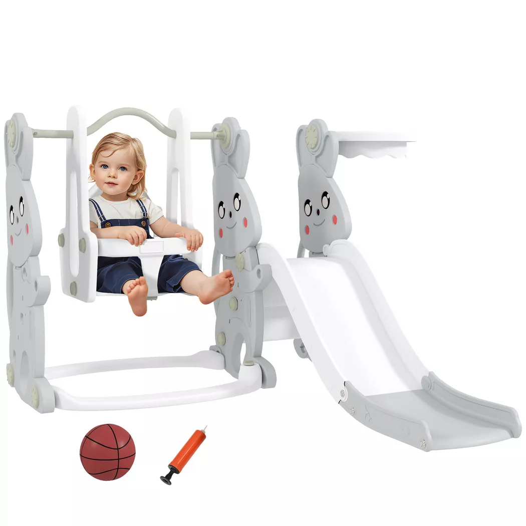 AIYAPLAY - Kinderrutsche Set, One Size, Grau