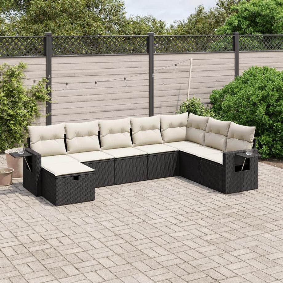 VidaXL set divano da giardino Polirattan  