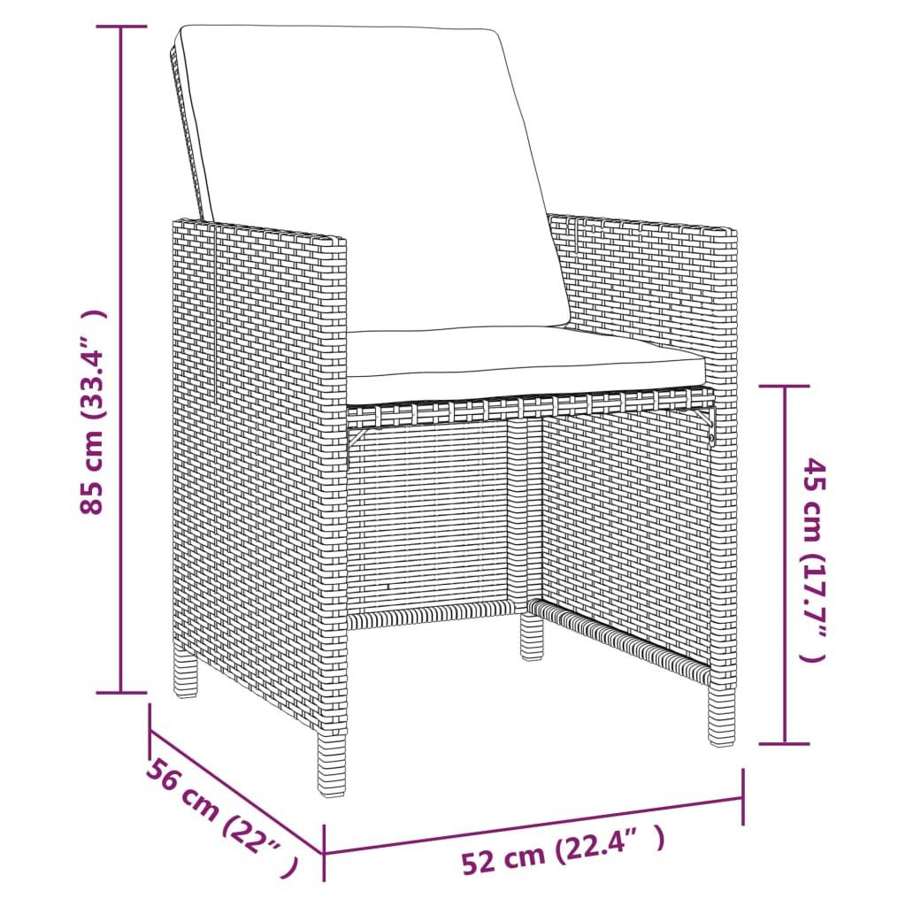 VidaXL Garten-essgruppe poly-rattan  