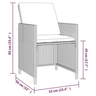 VidaXL Garten-essgruppe poly-rattan  