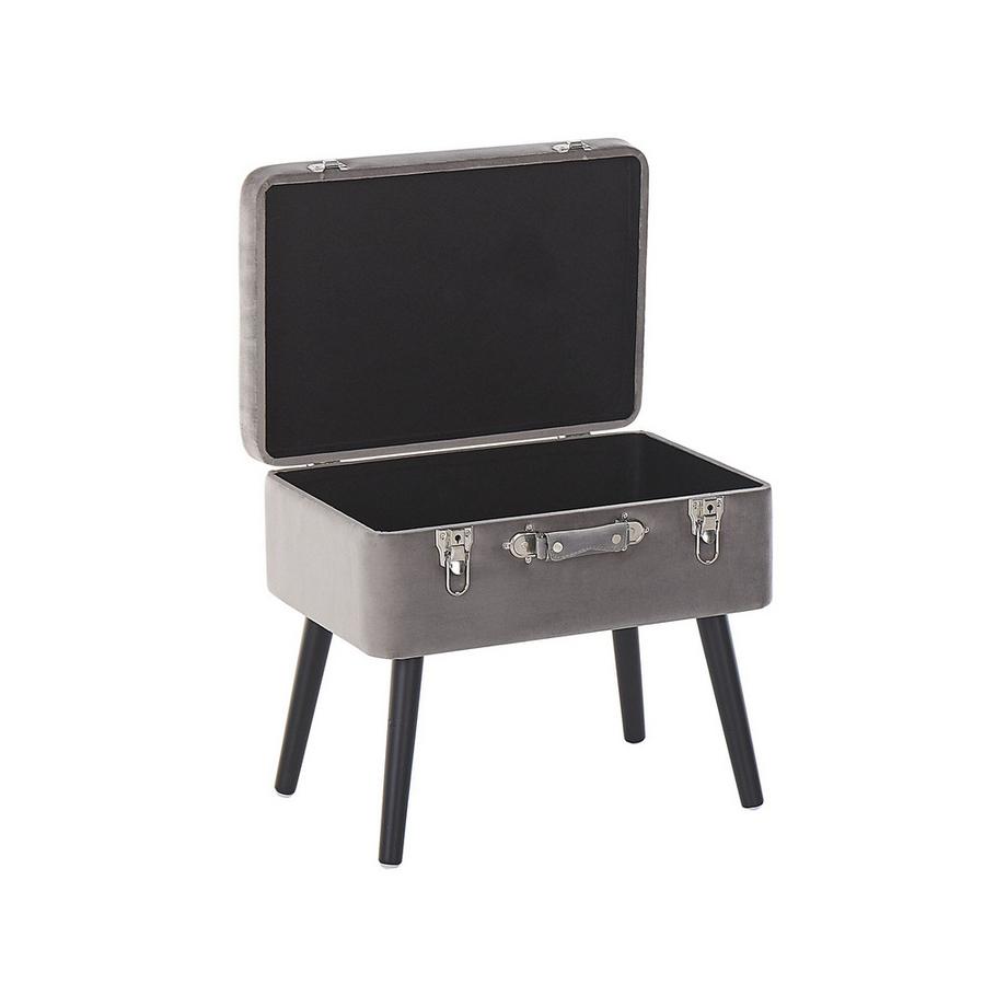 Beliani Tabouret de rangement en Velours Rétro MALLARD  