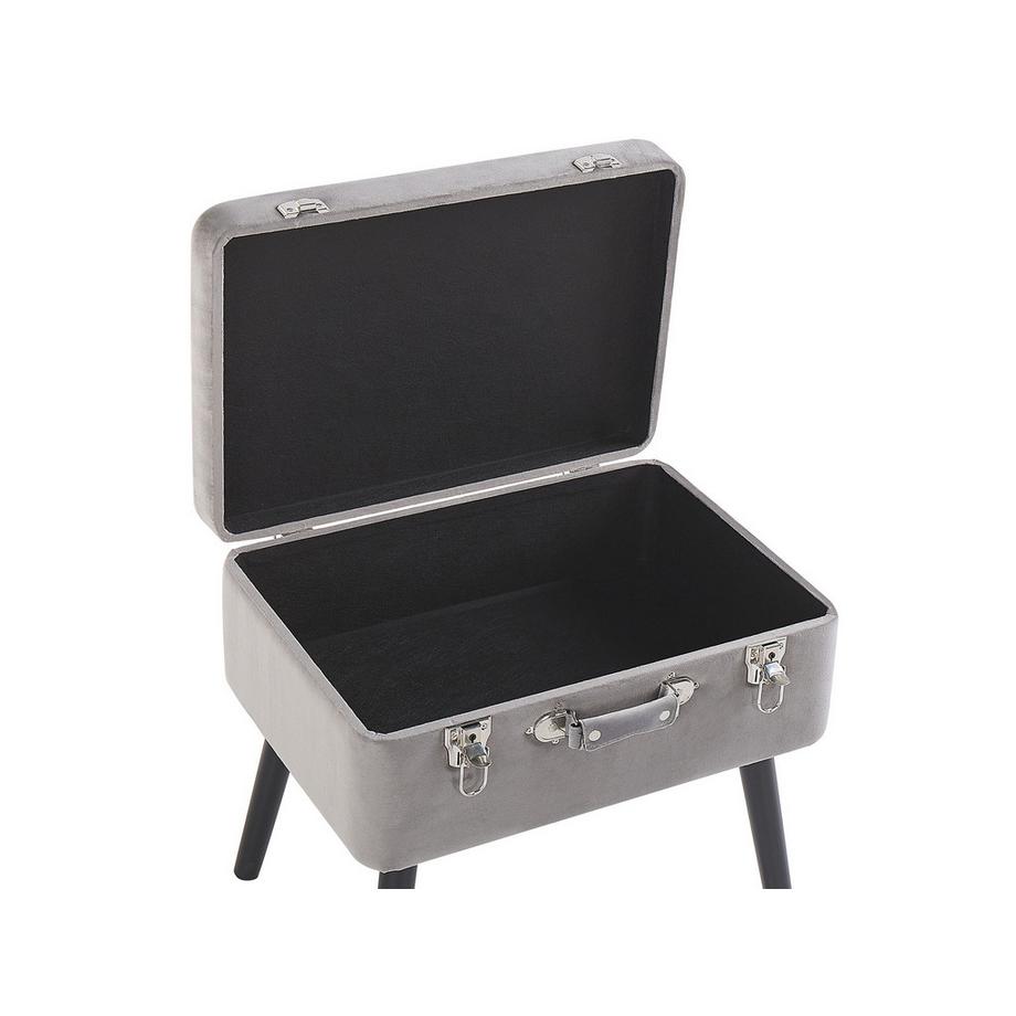 Beliani Tabouret de rangement en Velours Rétro MALLARD  