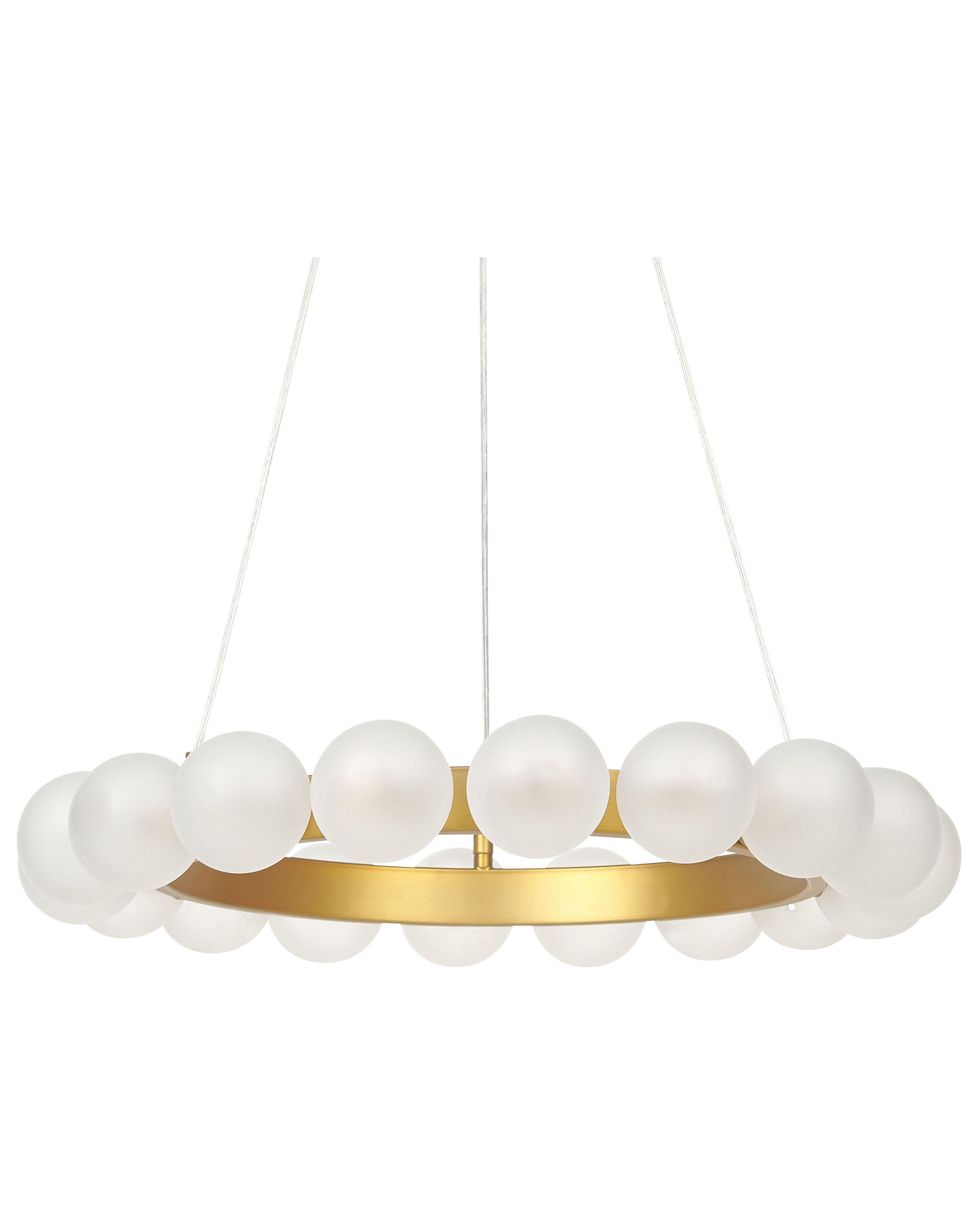 Beliani Lampe suspension en Métal Glamour GEORGES  