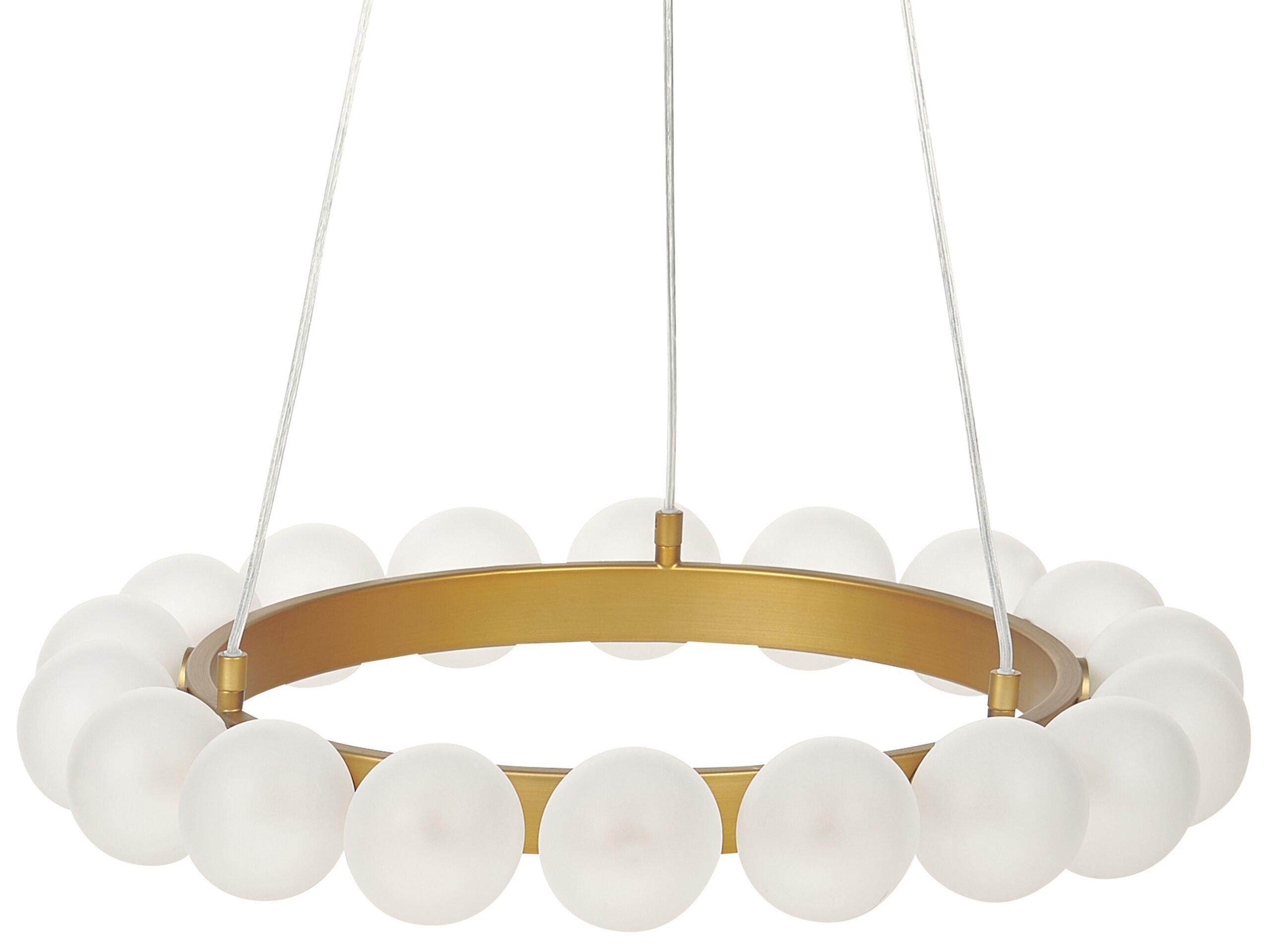 Beliani Lampe suspension en Métal Glamour GEORGES  