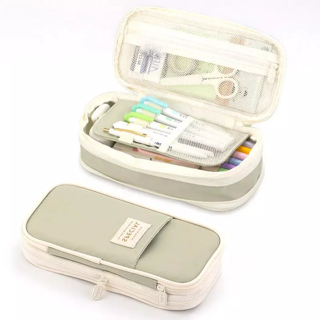 Only-bags.store - Federmäppchen, große Kapazität, Bleistiftbeutel, Beutelhalter, Box, Büro, Student, Schreibwaren, Organizer, Schulbedarf, One Size, Multicolor