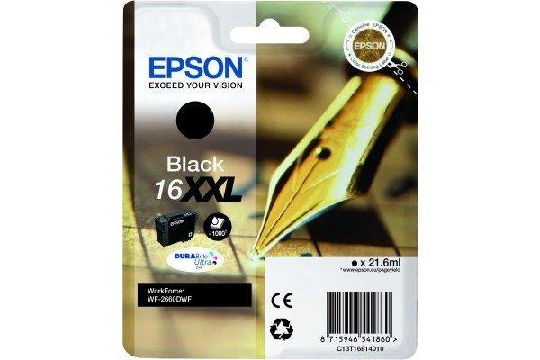 EPSON  EPSON Tintenpatrone XXL schwarz T168140 WF 2660DWF 1000 Seiten 