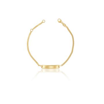 Bracelet d'identité tank or jaune 750, 2mm, 19cm