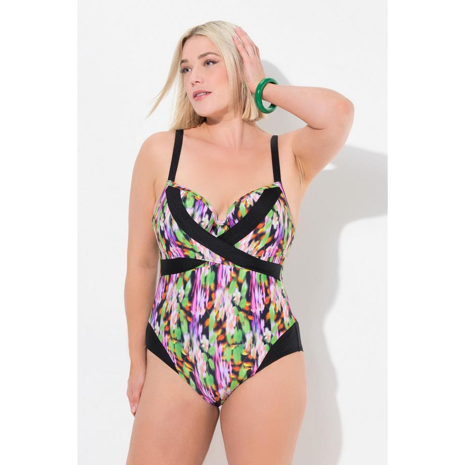 Ulla Popken Maillot de bain Bonnets Souples Effet Cache-cœur Recyclé  