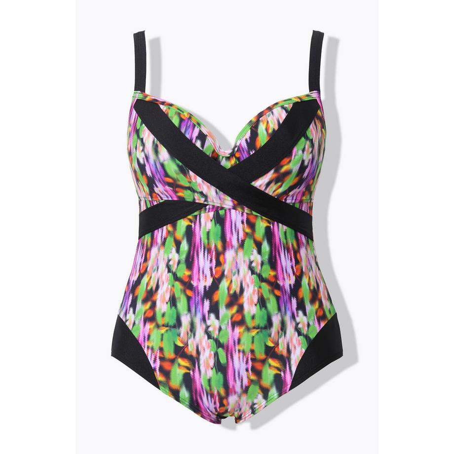 Ulla Popken Maillot de bain Bonnets Souples Effet Cache-cœur Recyclé  