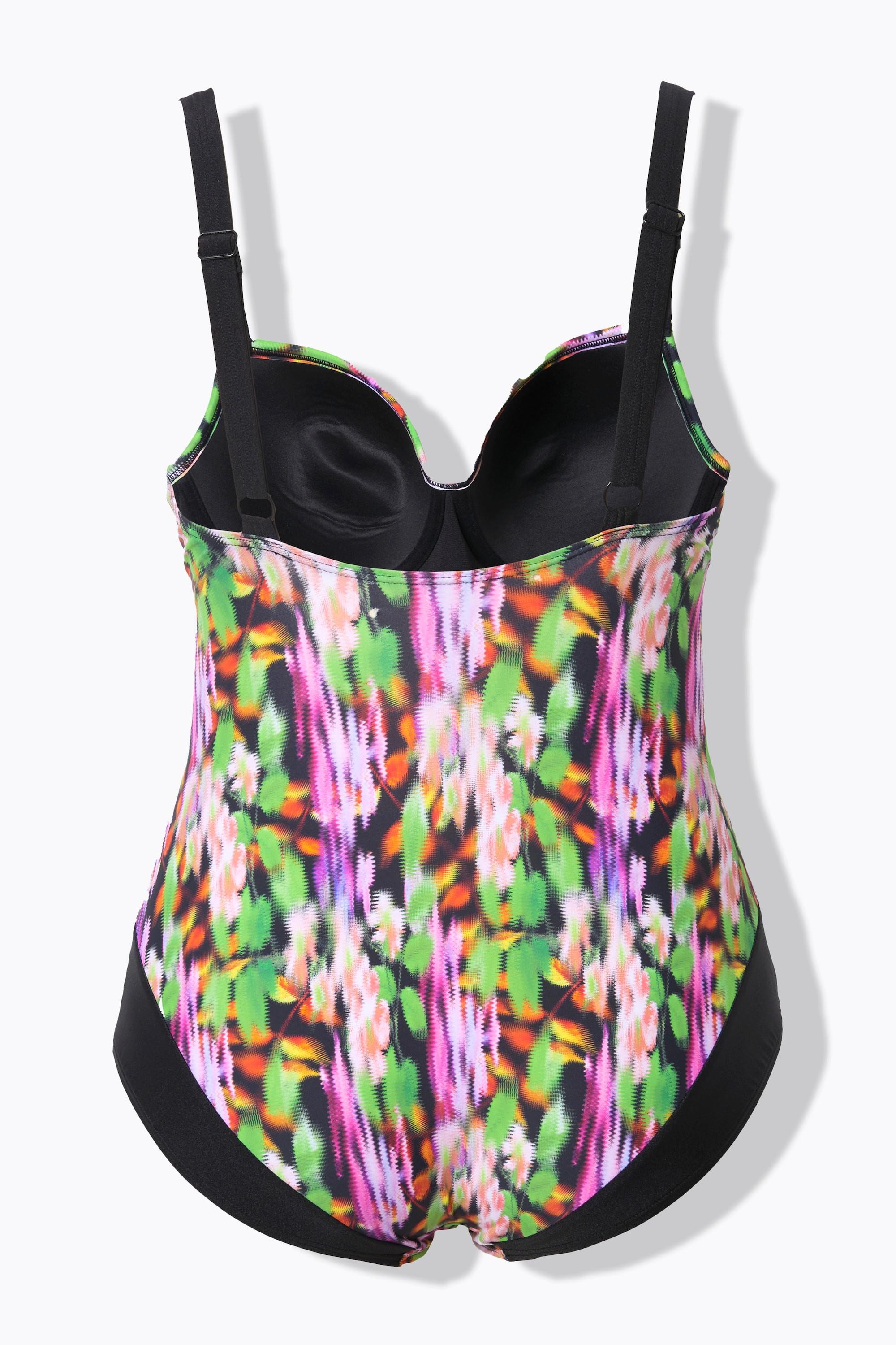 Ulla Popken Costume da bagno Coppe Morbide Effetto Incrociato Riciclato  