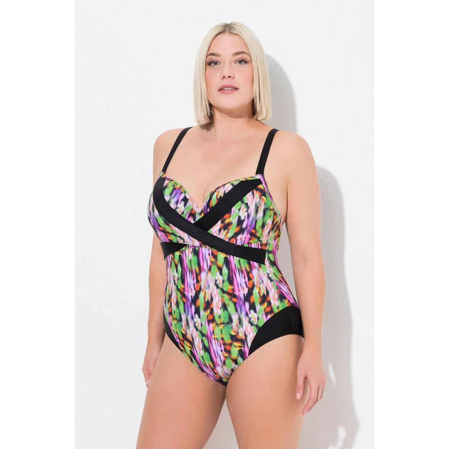 Ulla Popken Maillot de bain Bonnets Souples Effet Cache-cœur Recyclé  