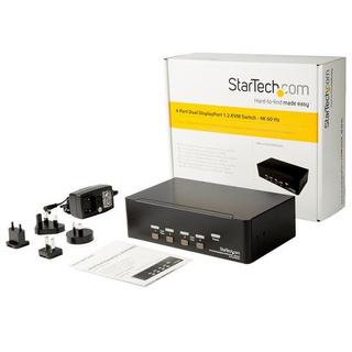 STARTECH.COM  Switch KVM double affichage DisplayPort 4K 60 Hz à 4 ports avec hub USB 2.0 intégré 
