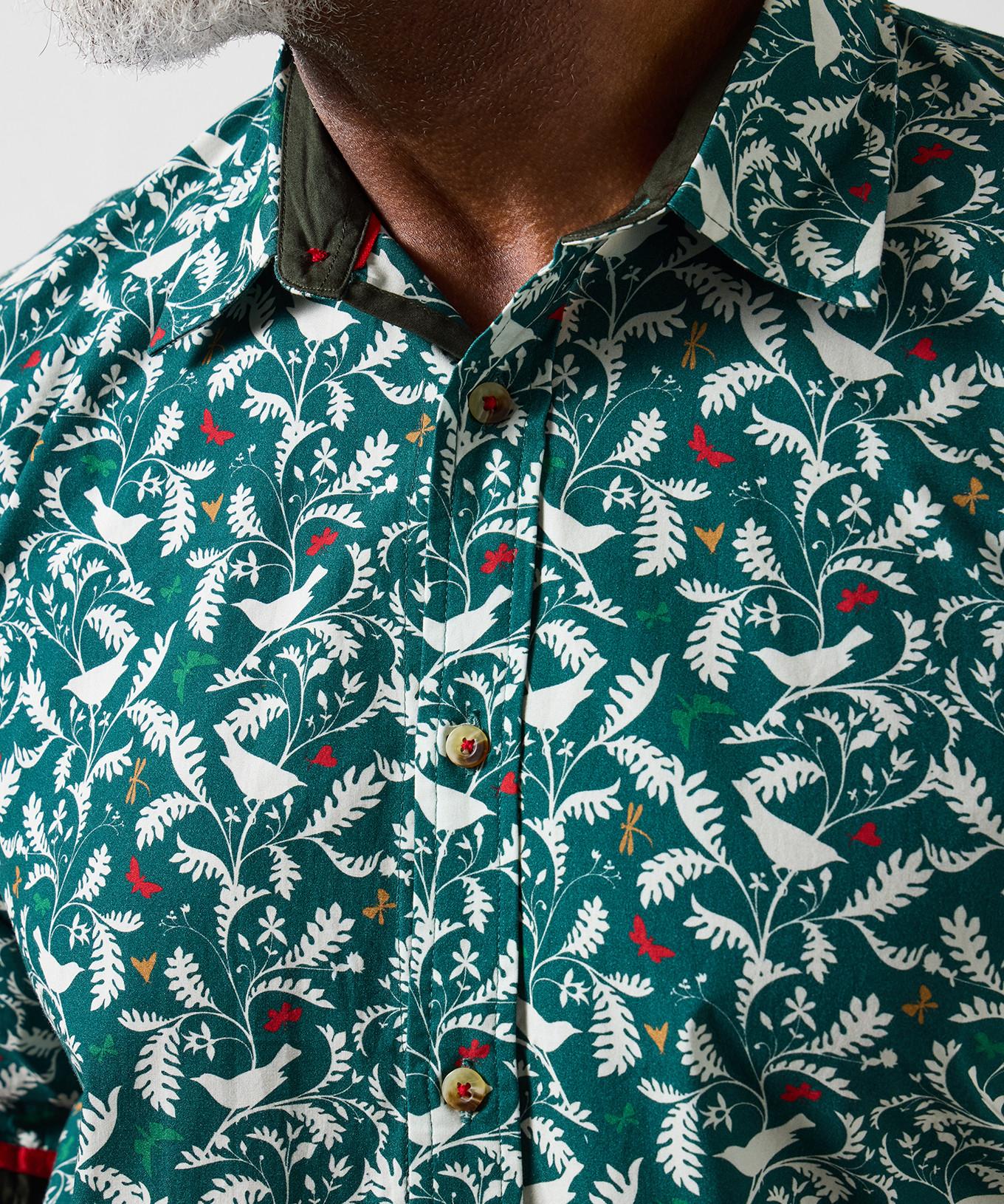 Joe Browns Langarmhemd Vogelmotiv  