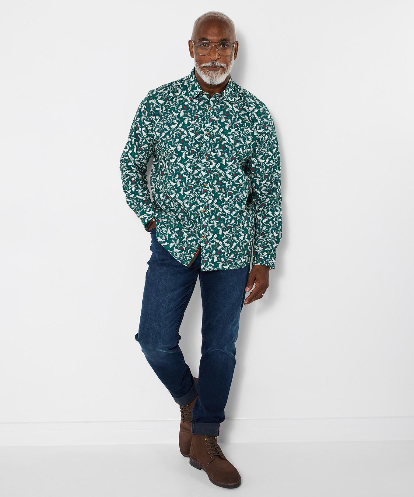 Joe Browns Langarmhemd Vogelmotiv  