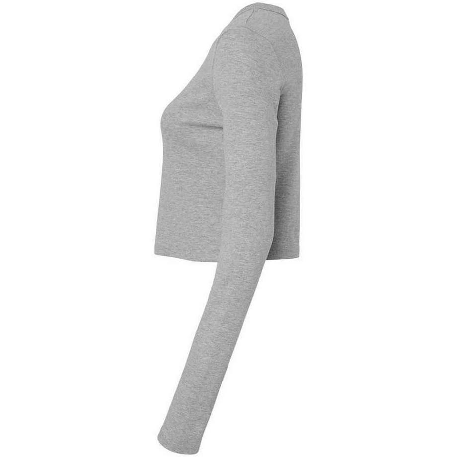 Bella + Canvas Kurz geschnittenes Langarm T-Shirt  