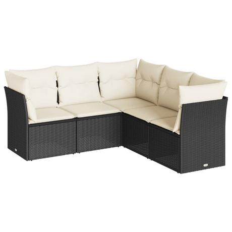 VidaXL set divano da giardino Polirattan  