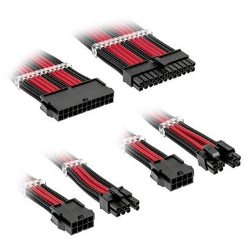 Core Standard Braided Cable Extension Kit - Jet Black/Racing Red