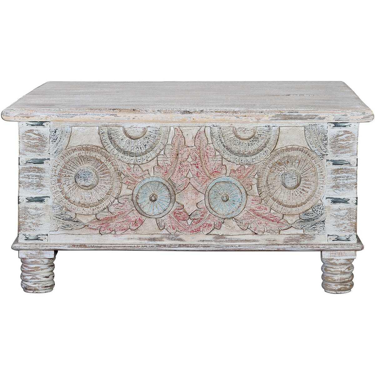 mutoni Tavolino mango multicolore 90x90  