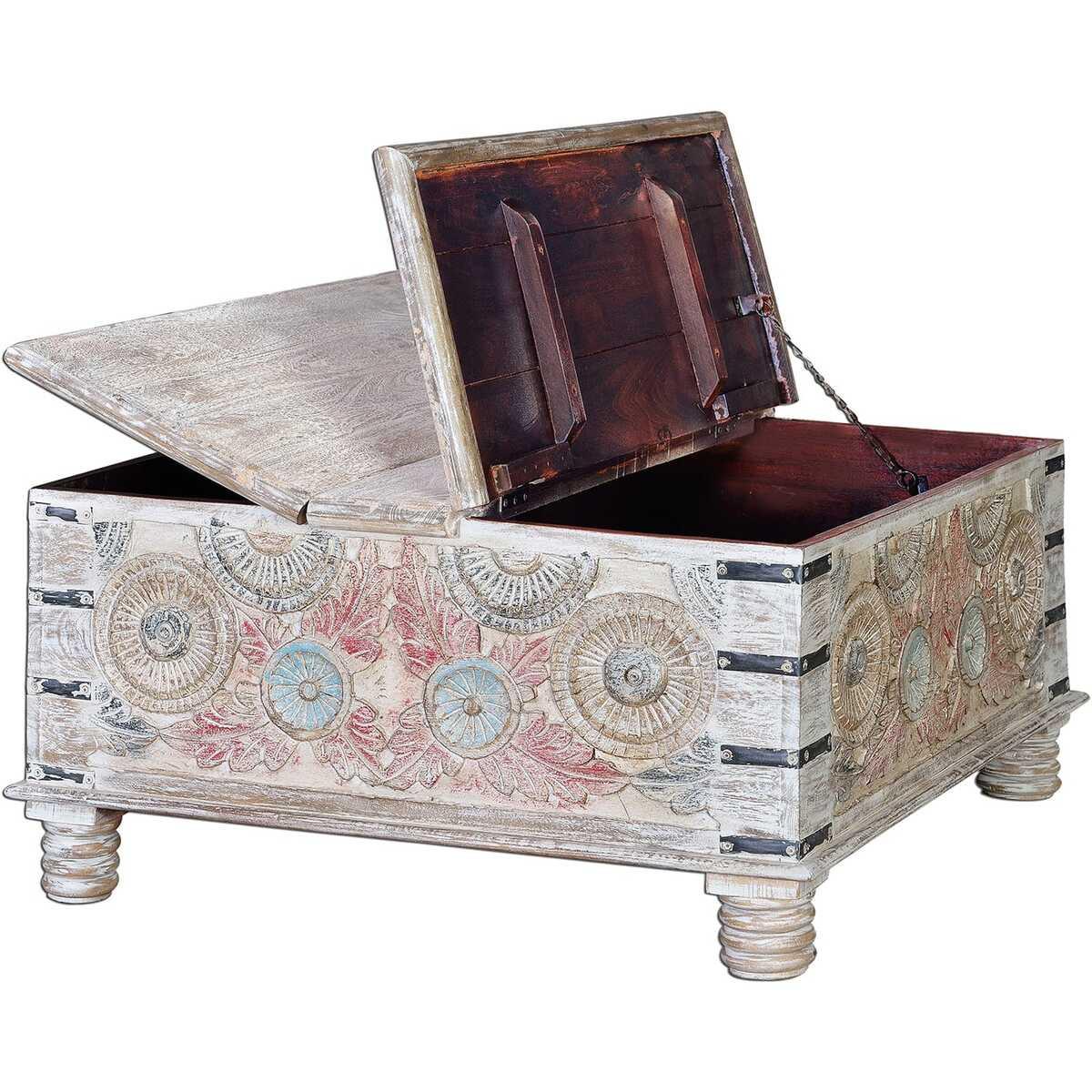 mutoni Tavolino mango multicolore 90x90  