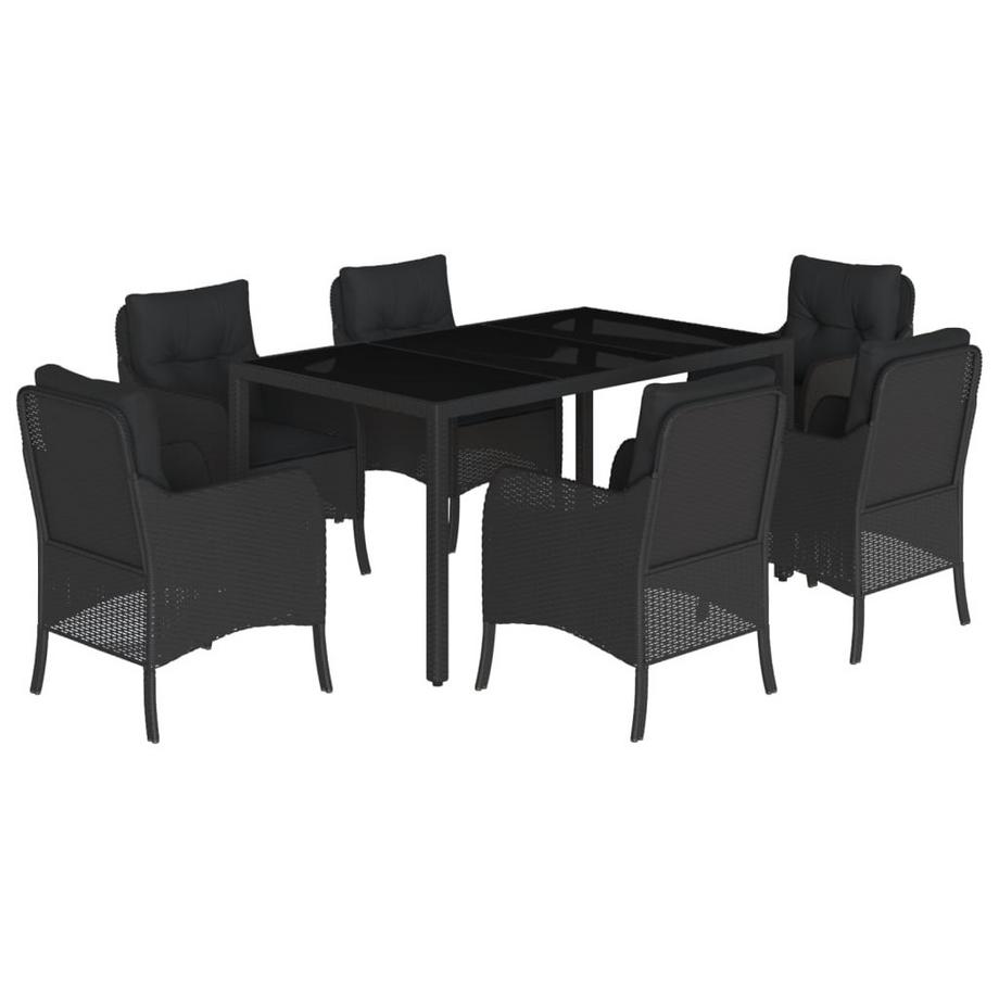 set da pranzo da giardino Polirattan