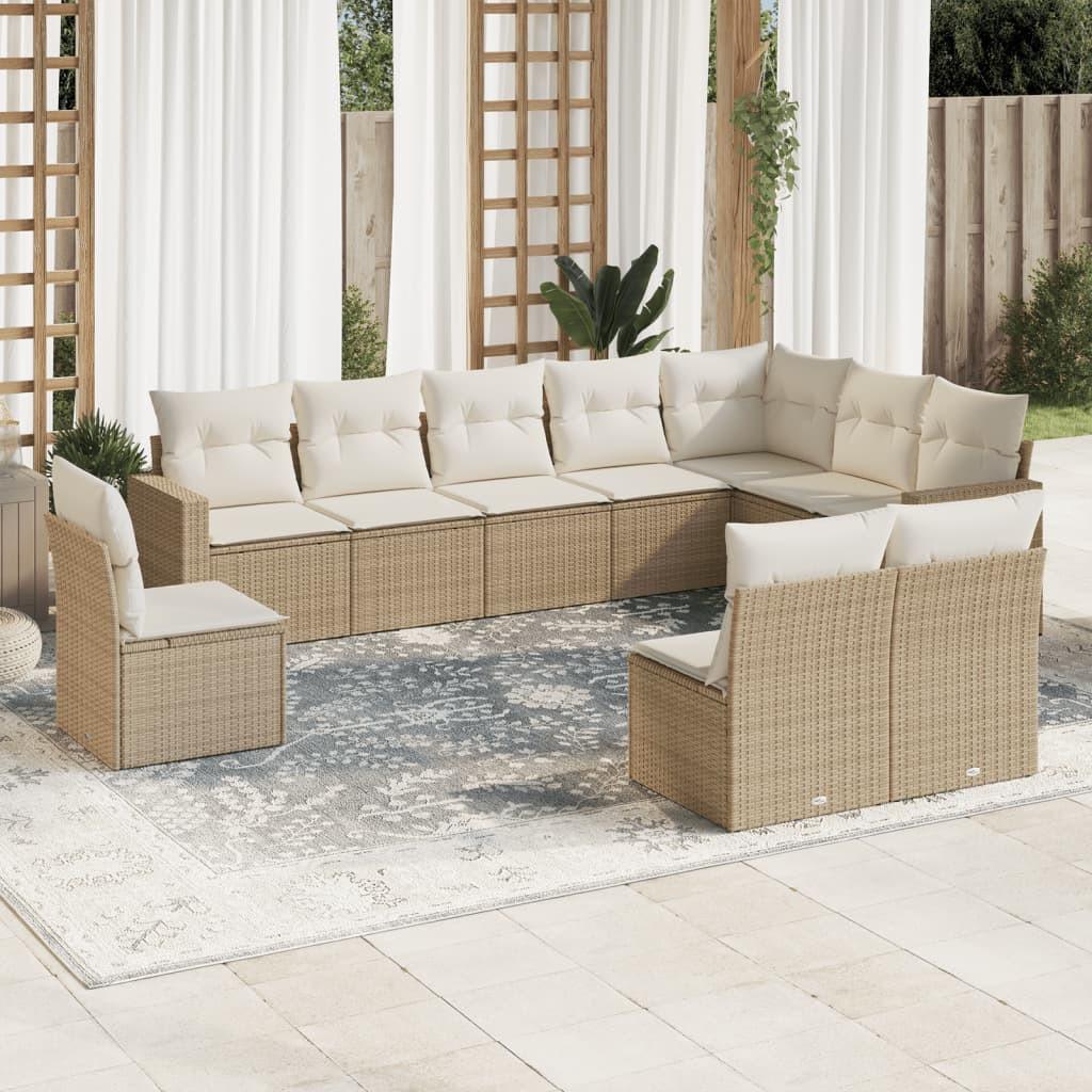 VidaXL set divano da giardino Polirattan  