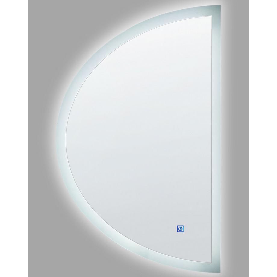 Beliani Specchio da bagno con luce LED en Alluminio Moderno BEZONS  