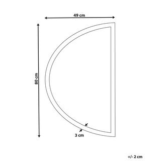 Beliani Miroir en Aluminium Moderne BEZONS  