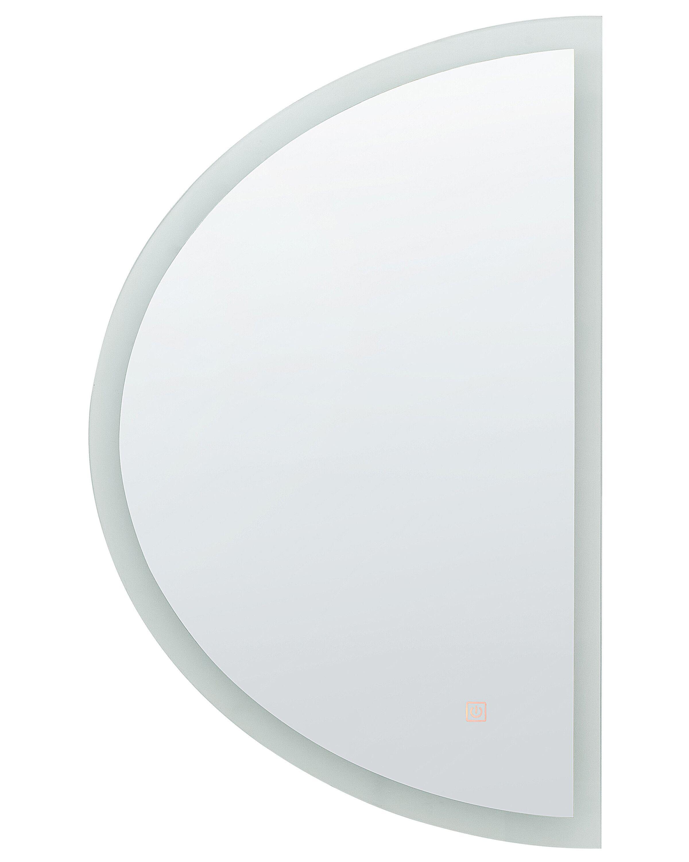 Beliani Miroir de salle de bain LED en Aluminium Moderne BEZONS  