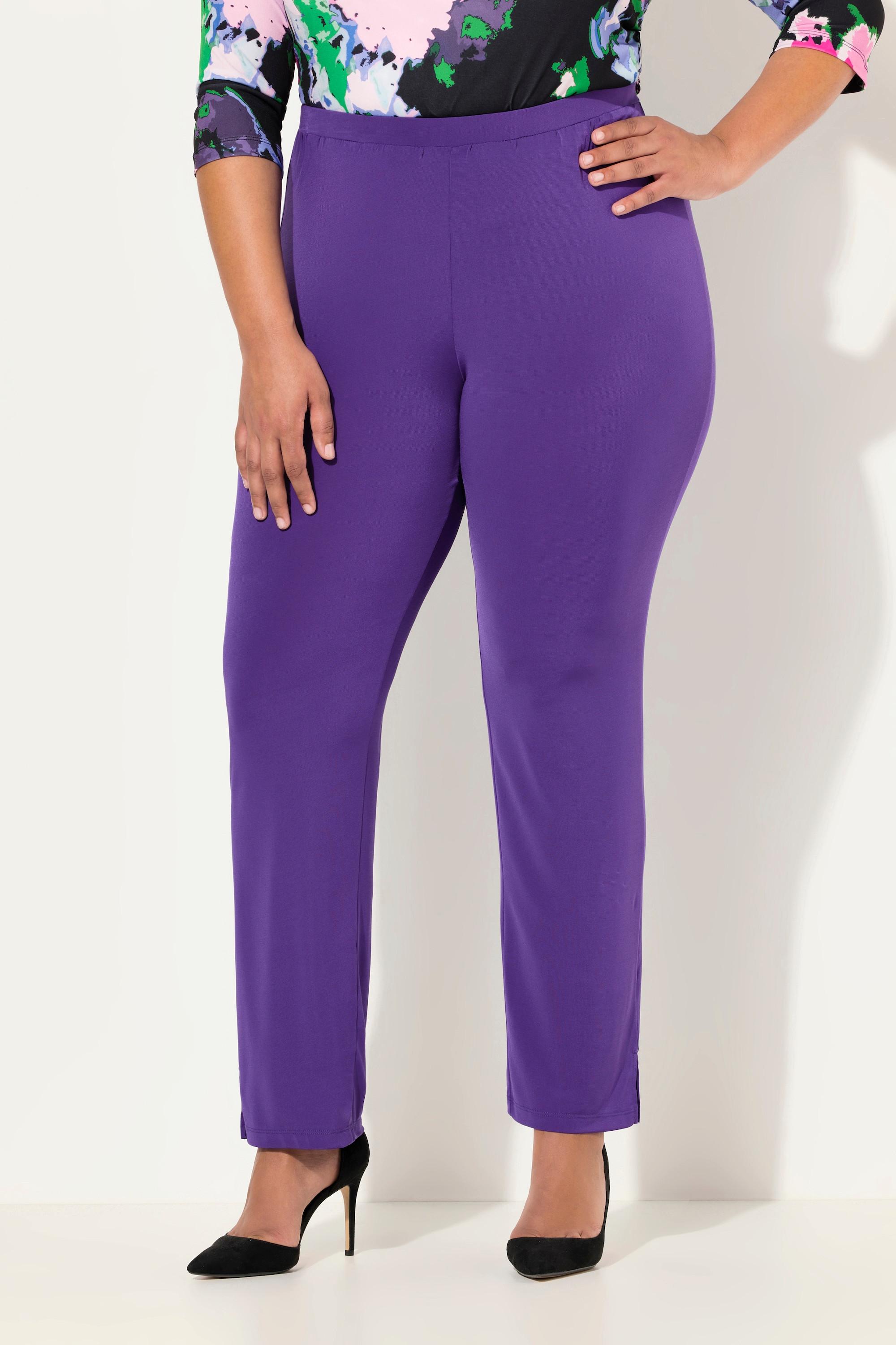 Ulla Popken  Pantalon en jersey avec taille élastique, jusqu'à la taille 68/70 